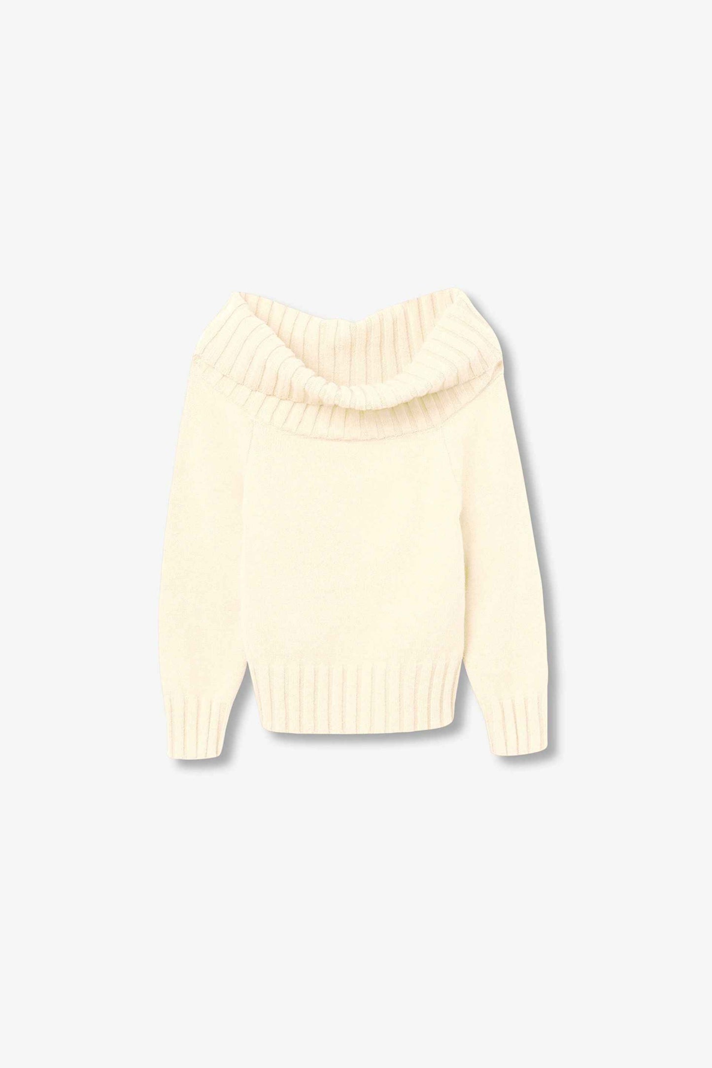 CAVERN OFF-SHOULDER RIBBED SWEATER - BEST CLOTHES