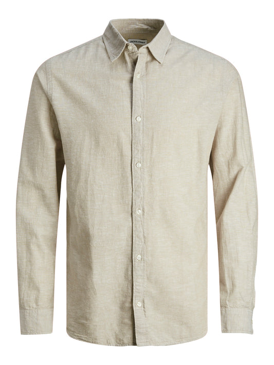 LINEN BLEND SHIRT LS - BEST CLOTHES