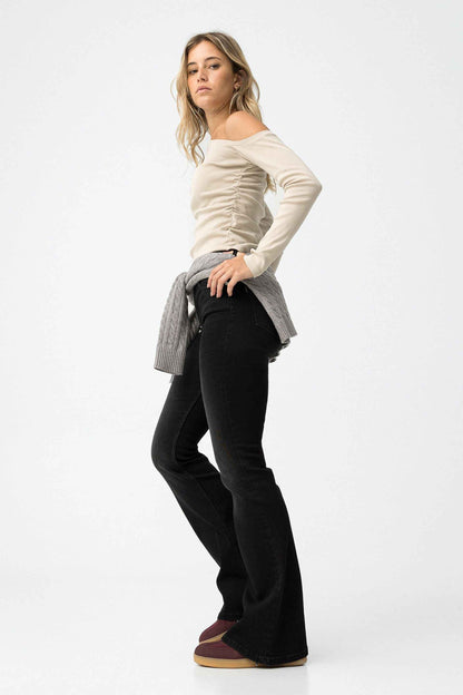 BELLA BLACK FLARE JEANS - BEST CLOTHES