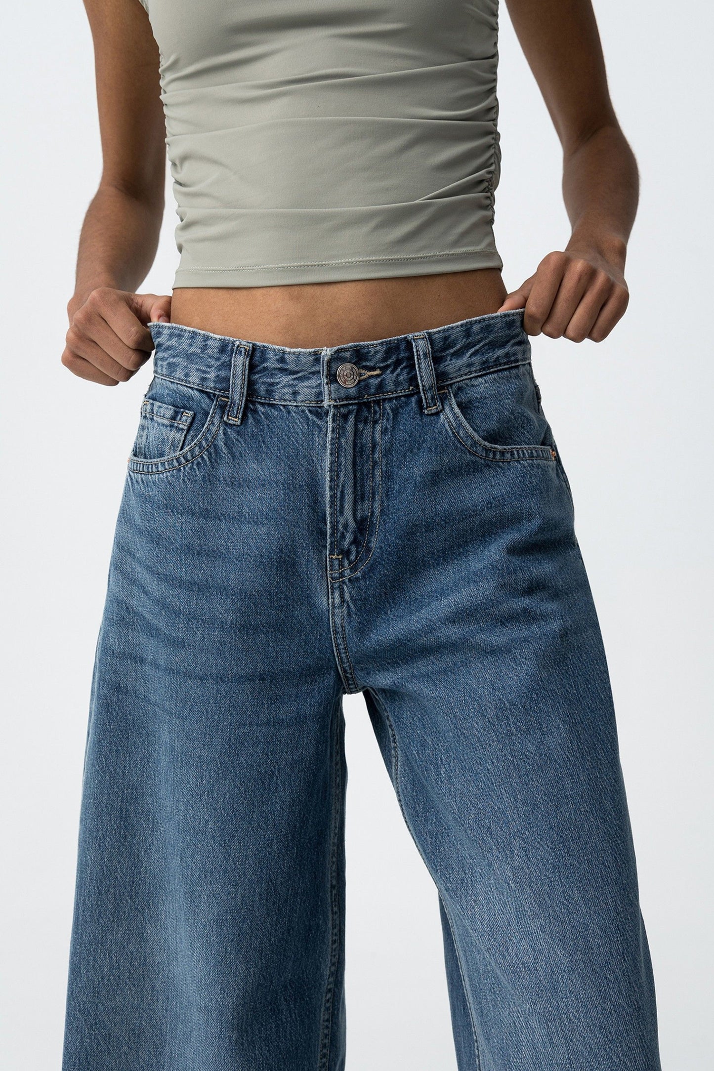 CHARLIE WIDE DARK BLUE JEANS