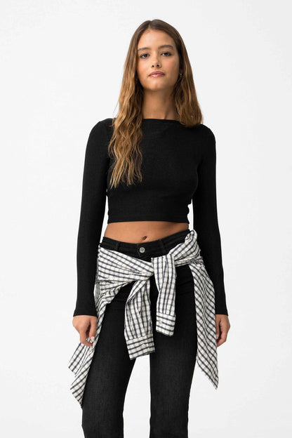DALOT LONG SLEEVE CROP TOP - BEST CLOTHES
