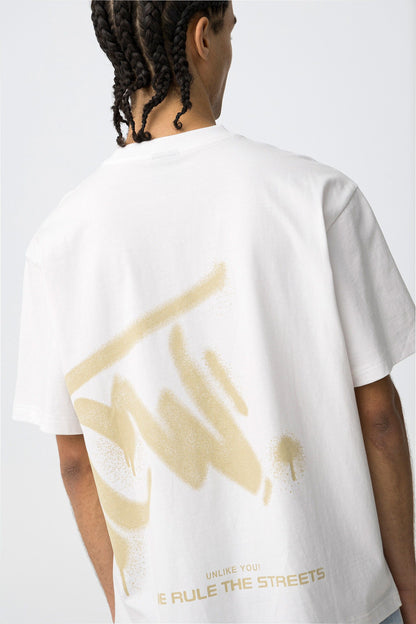 EDDIE WHITE BOXY FIT T-SHIRT