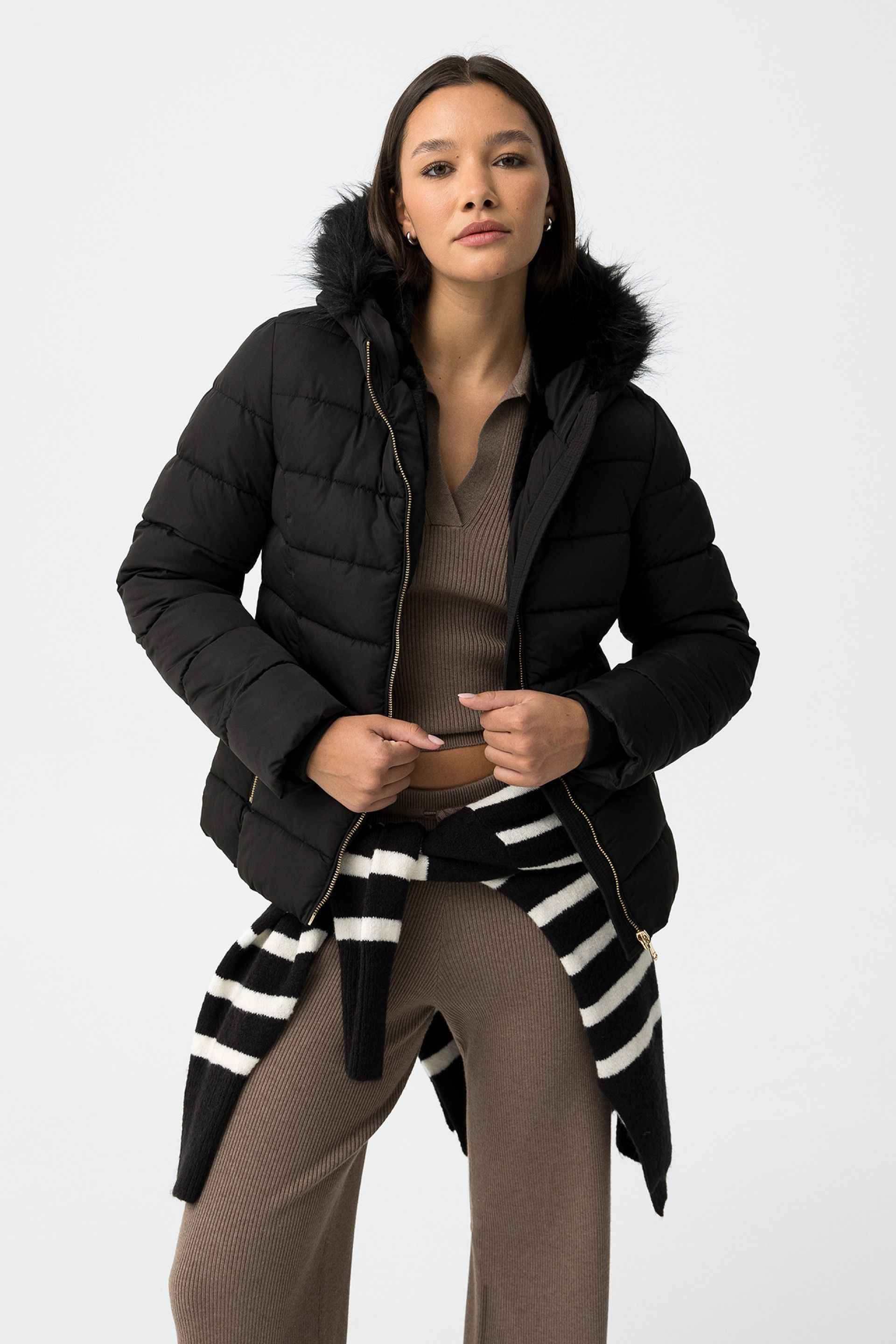 FEED SVART PUFFER DAMJACKA - BEST CLOTHES