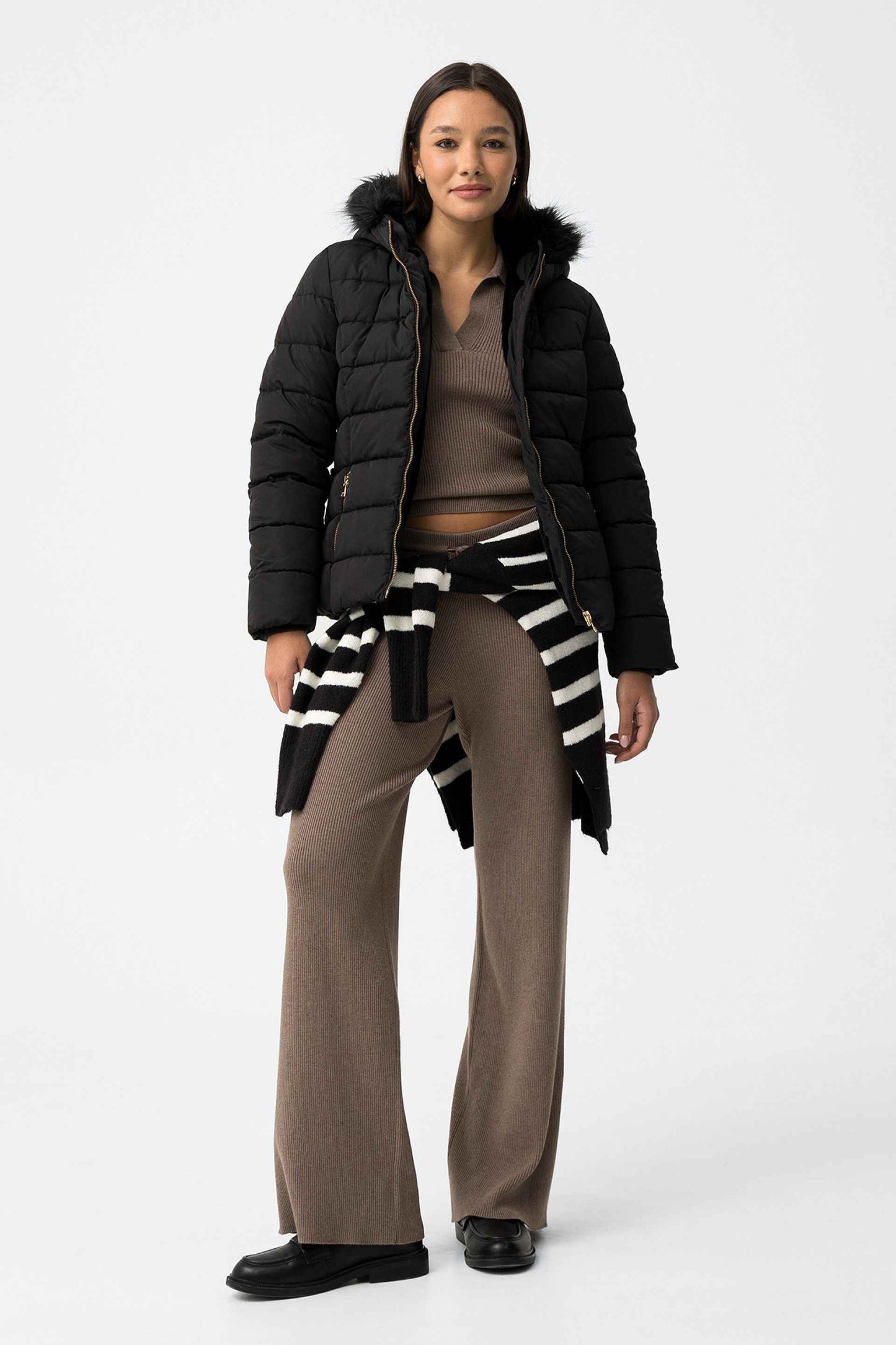 FEED SVART PUFFER DAMJACKA - BEST CLOTHES