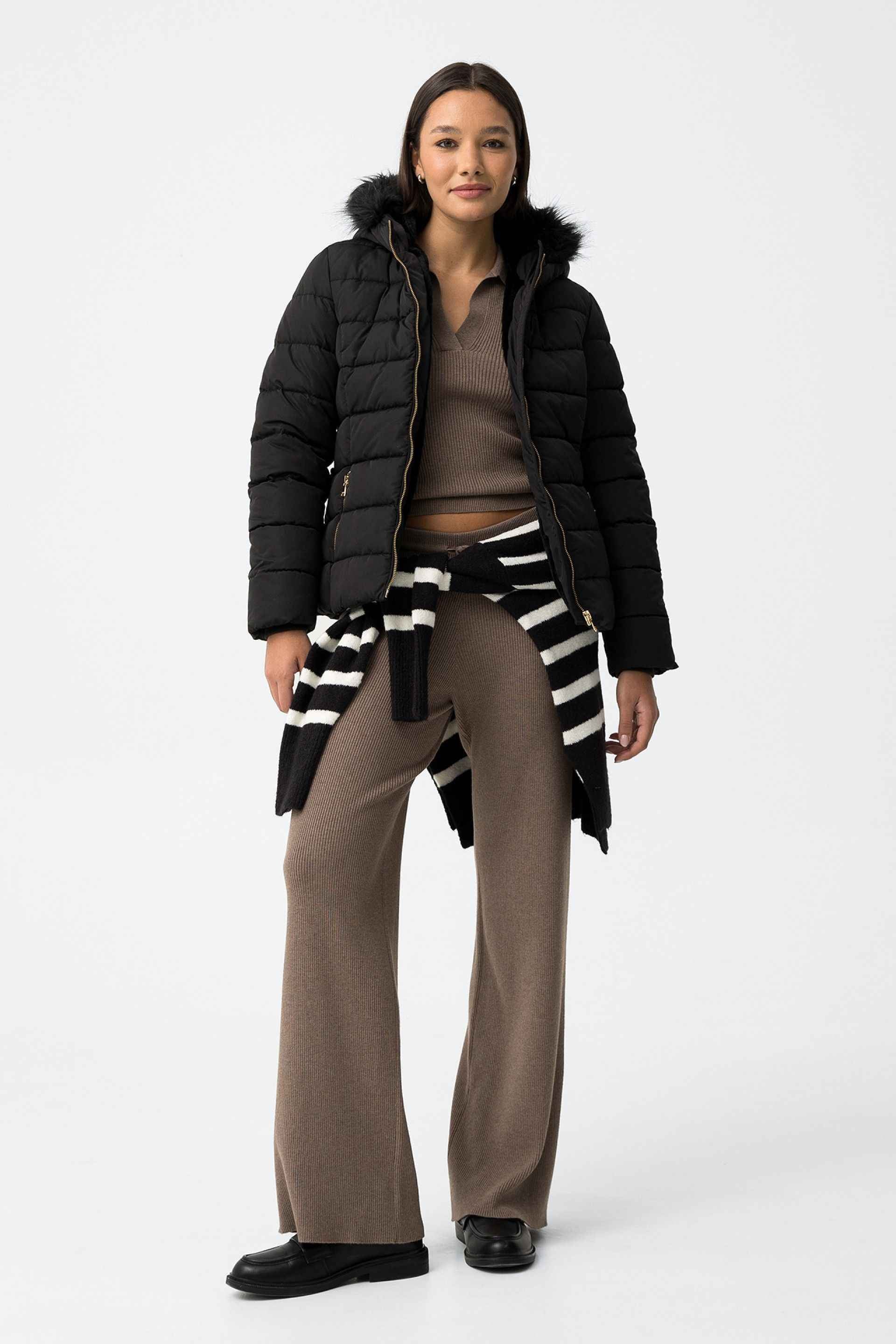 FEED SVART PUFFER DAMJACKA - BEST CLOTHES