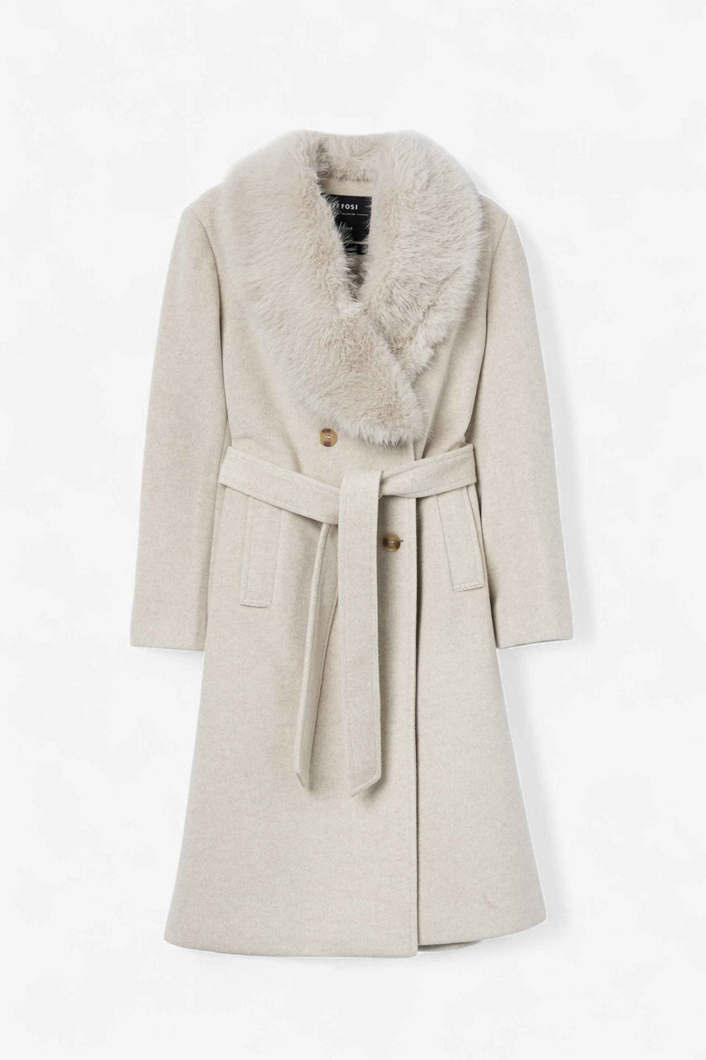 KATRIN ELEGANT WOMANS FUR COLLAR COAT - BEST CLOTHES