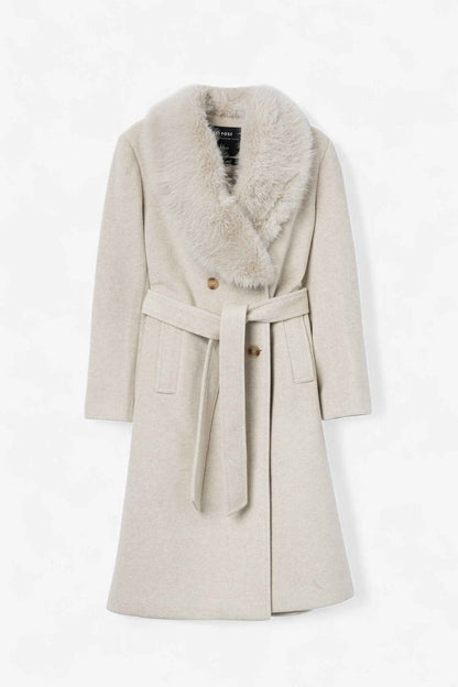 KATRIN ELEGANT WOMANS FUR COLLAR COAT - BEST CLOTHES