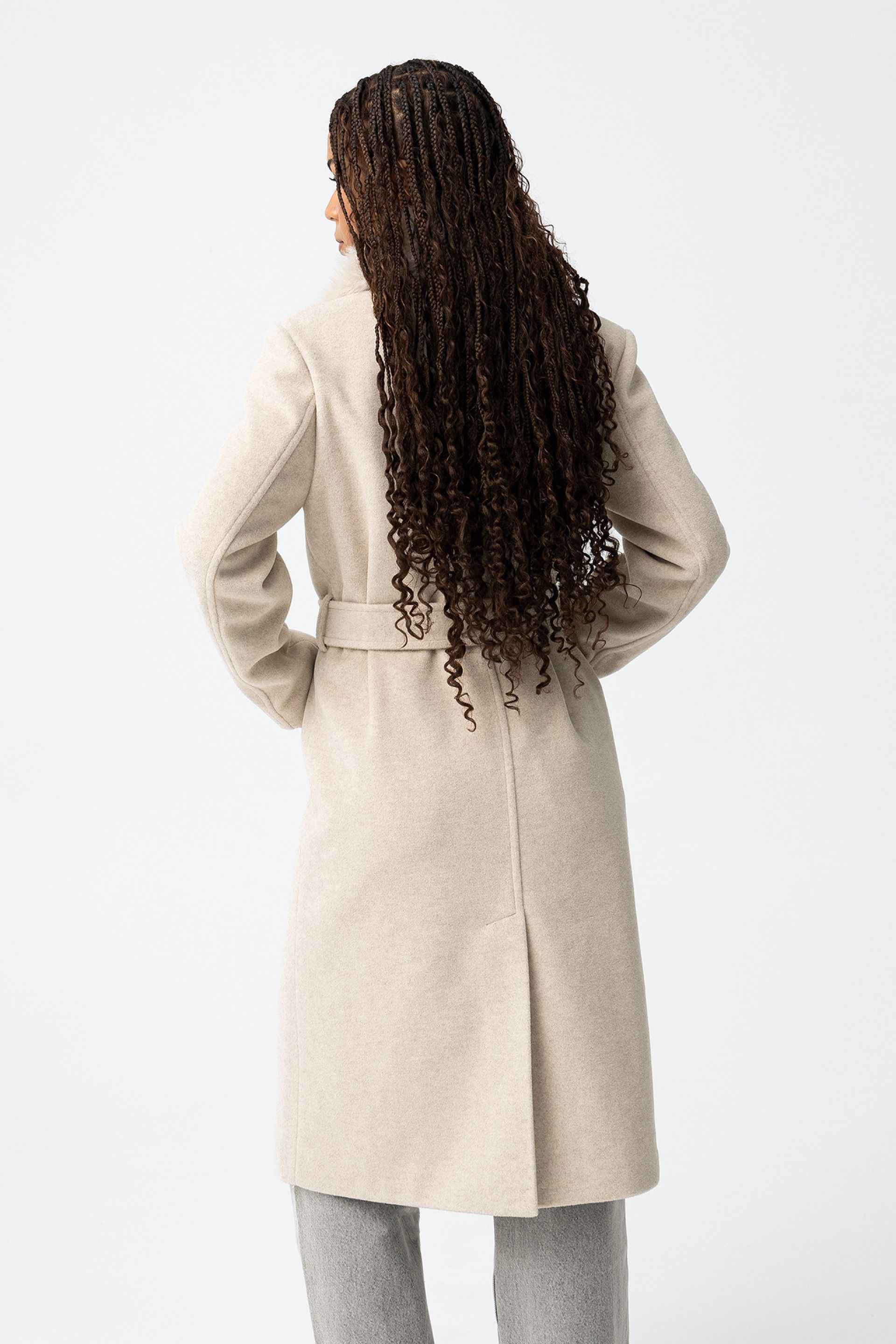 KATRIN ELEGANT WOMANS FUR COLLAR COAT - BEST CLOTHES