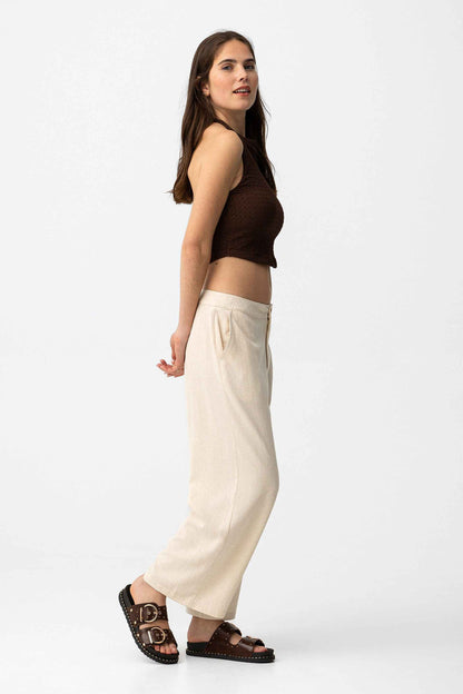 KHLOE WIDE LINEN PANT