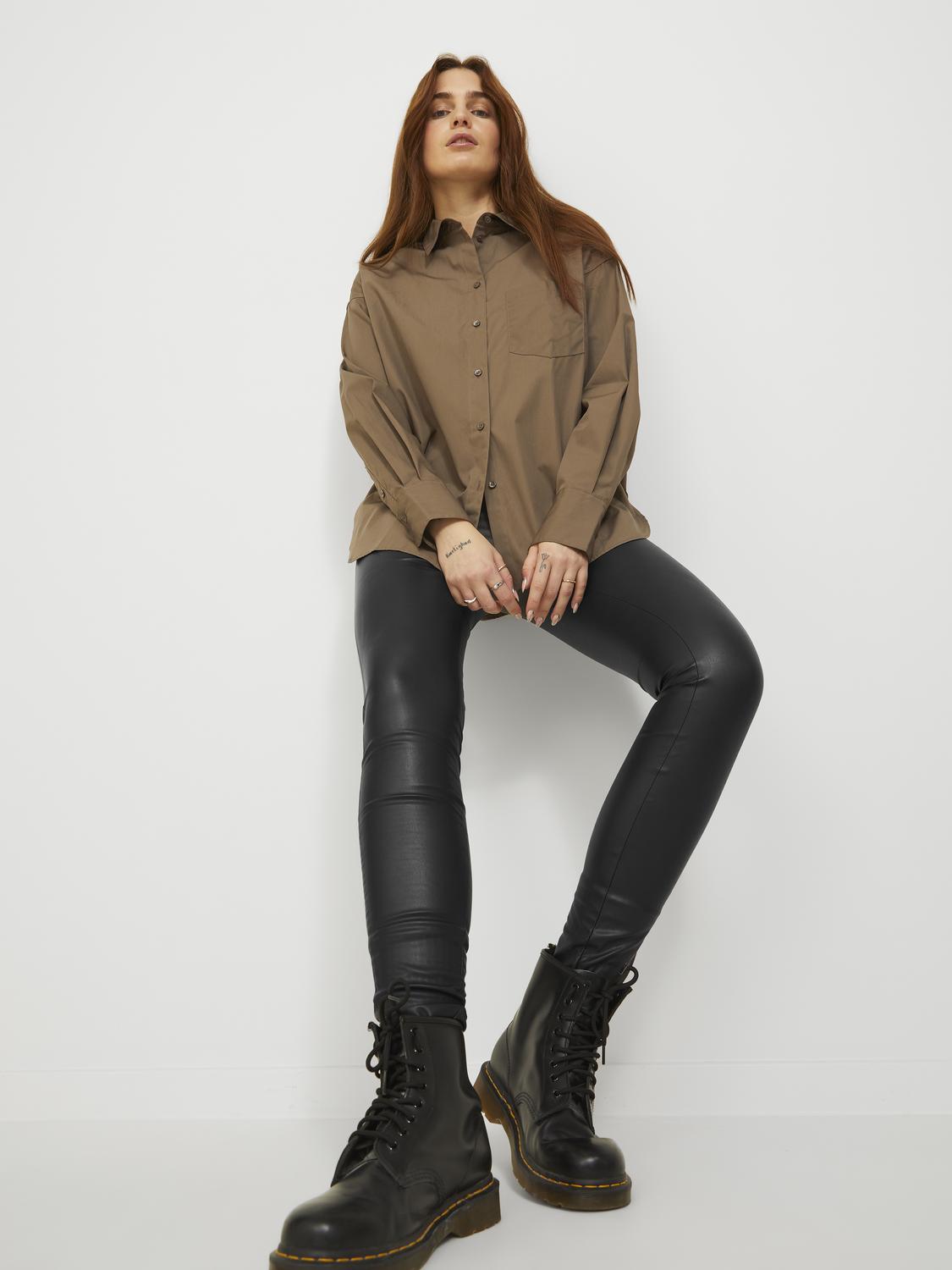 MEGAN FAUX LEATHER LEGGINGS - BEST CLOTHES