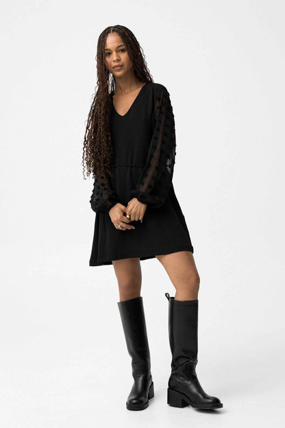 PAULA LACE SLEEVE TUNIC DRESS - BEST CLOTHES