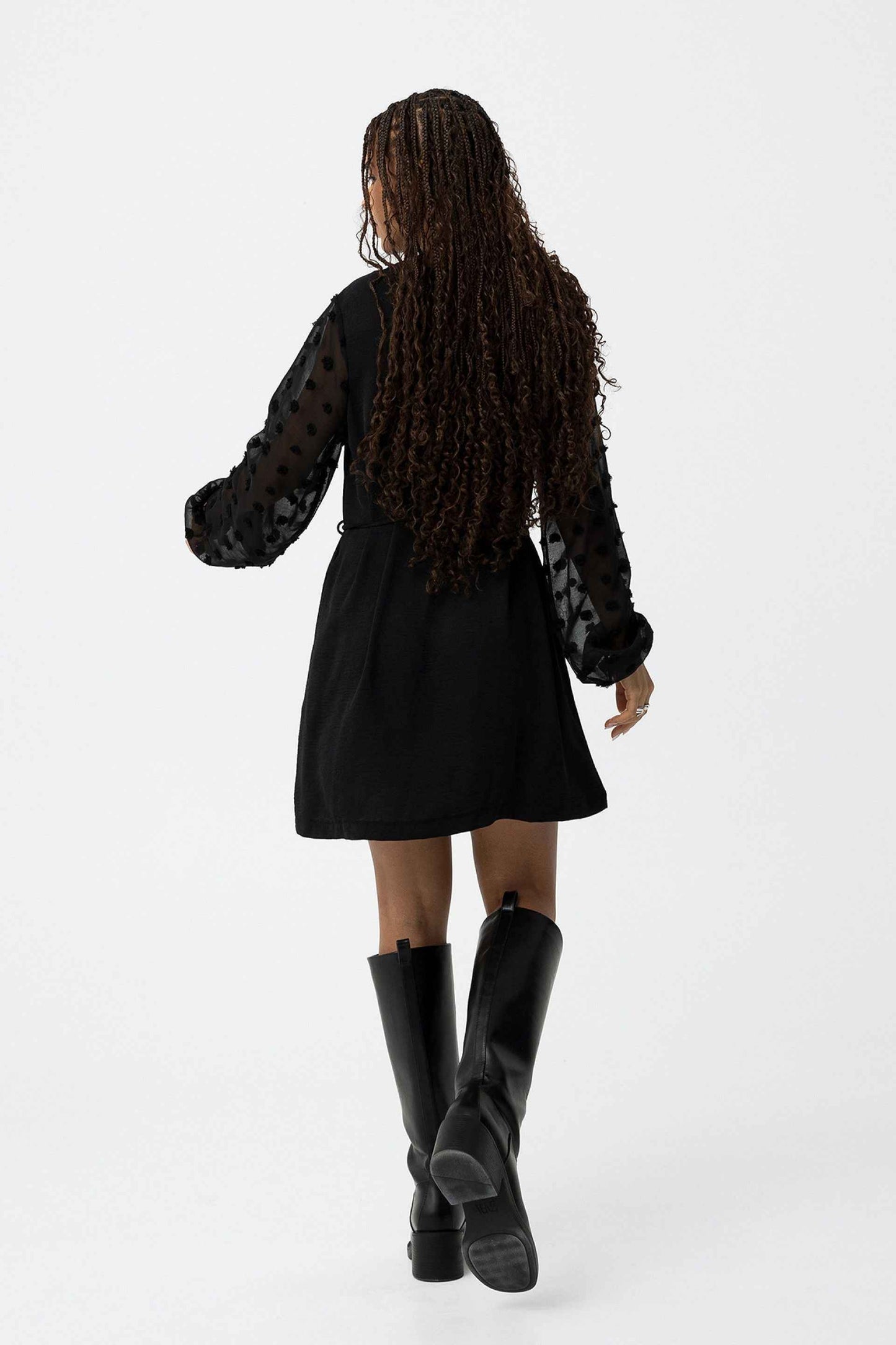 PAULA LACE SLEEVE TUNIC DRESS - BEST CLOTHES