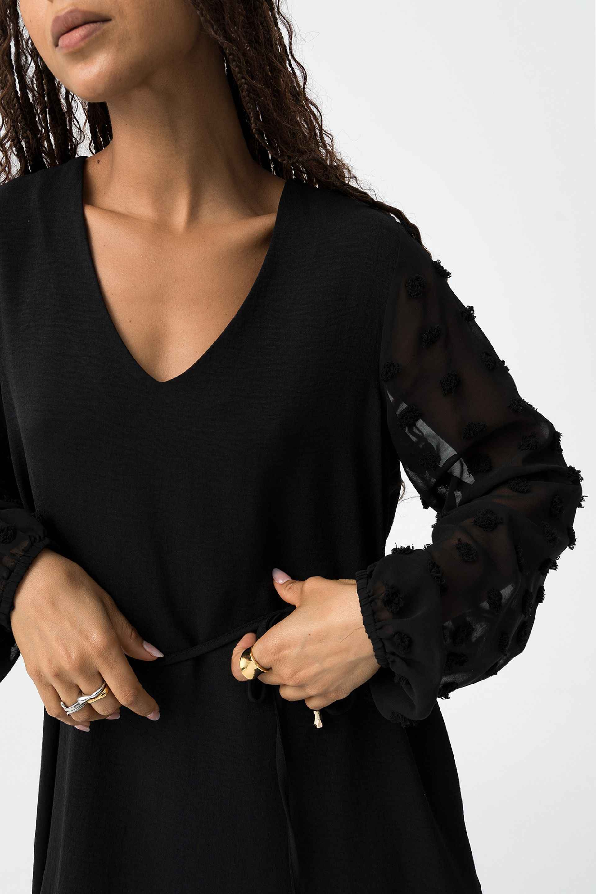 PAULA LACE SLEEVE TUNIC DRESS - BEST CLOTHES