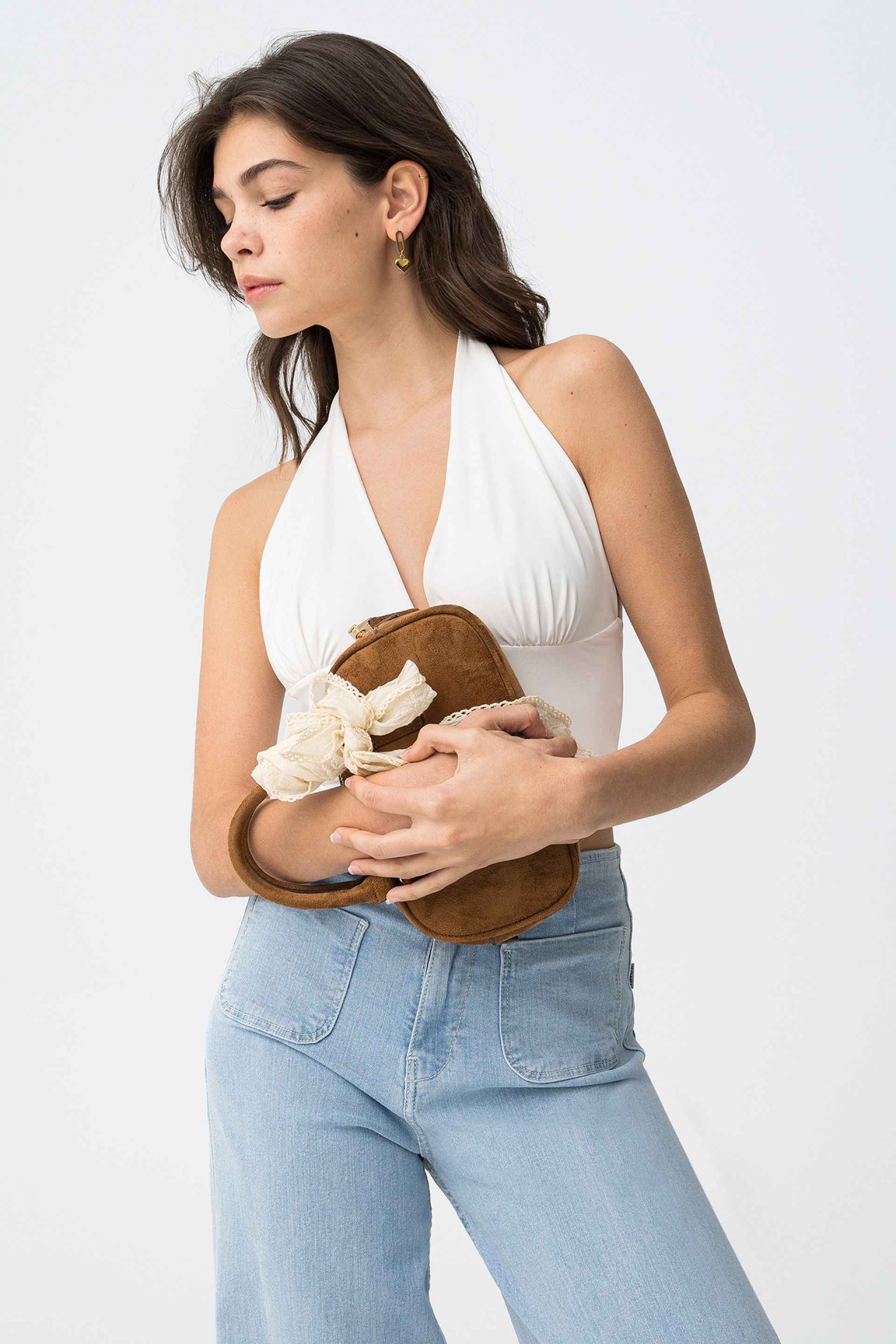 PIP WHITE HALTERNECK TOP