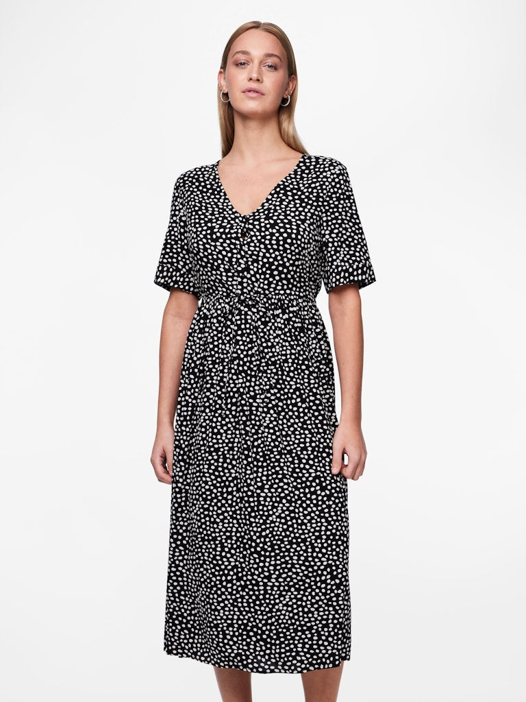 TALA SS STRING TIE MIDI DRESS