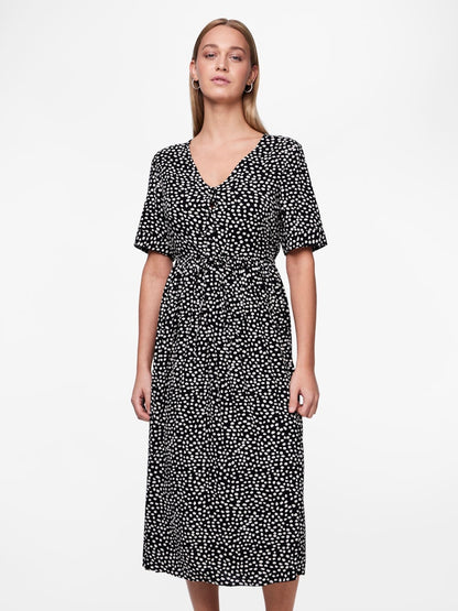 TALA SS STRING TIE MIDI DRESS