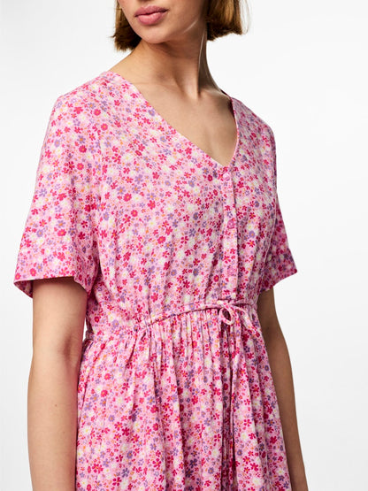 TALA SS STRING TIE MIDI DRESS