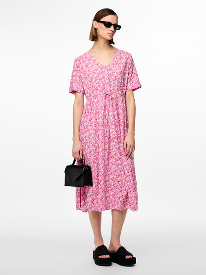 TALA SS STRING TIE MIDI DRESS