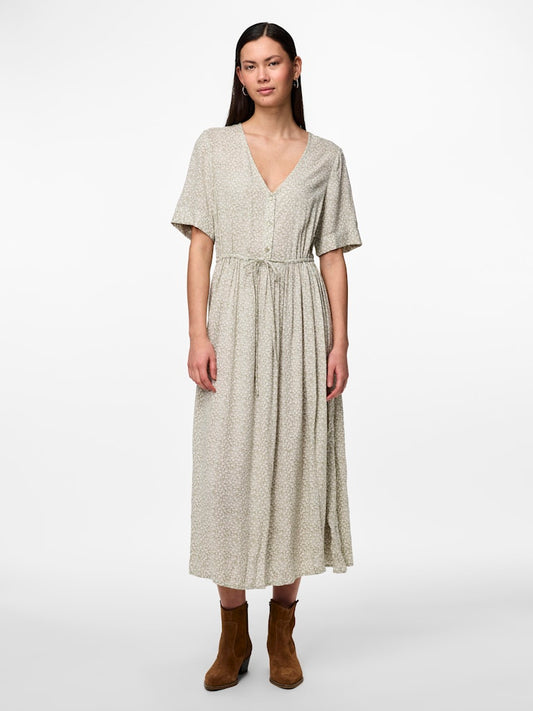 TALA SS STRING TIE MIDI DRESS