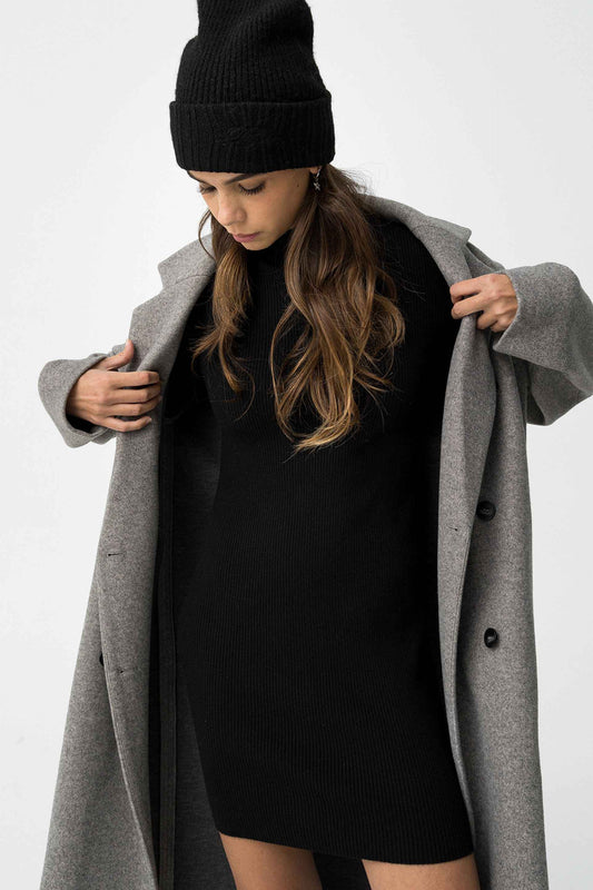 VALLIUM SVART STICKAD KLÄNNING - BEST CLOTHES