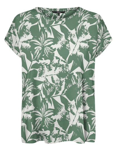 AVA PLAIN SS TOP AOP - BEST CLOTHES