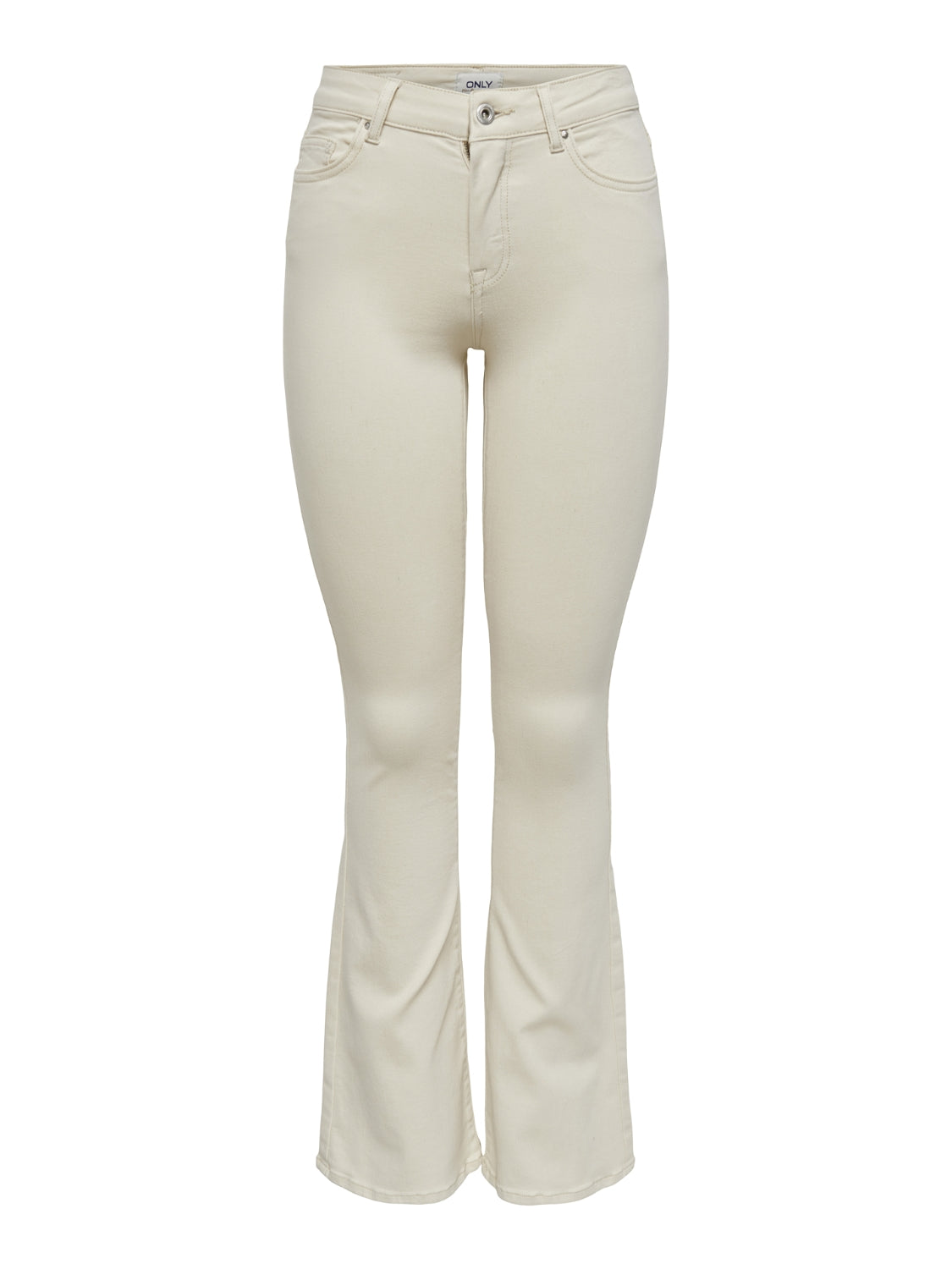 BLUSH FLARED JEANS ECRU - BEST CLOTHES