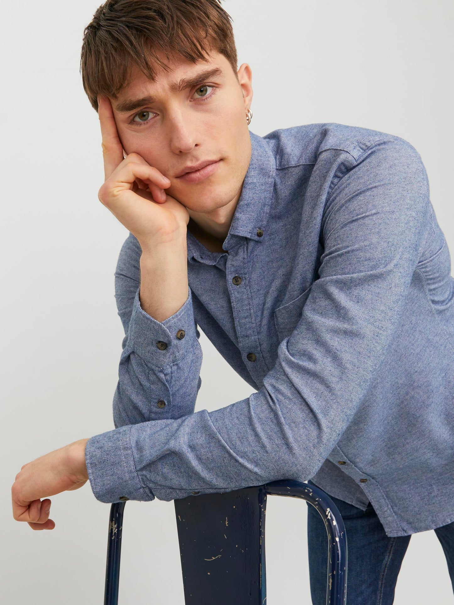 CLASSIC MELANGE SHIRT LS - BEST CLOTHES