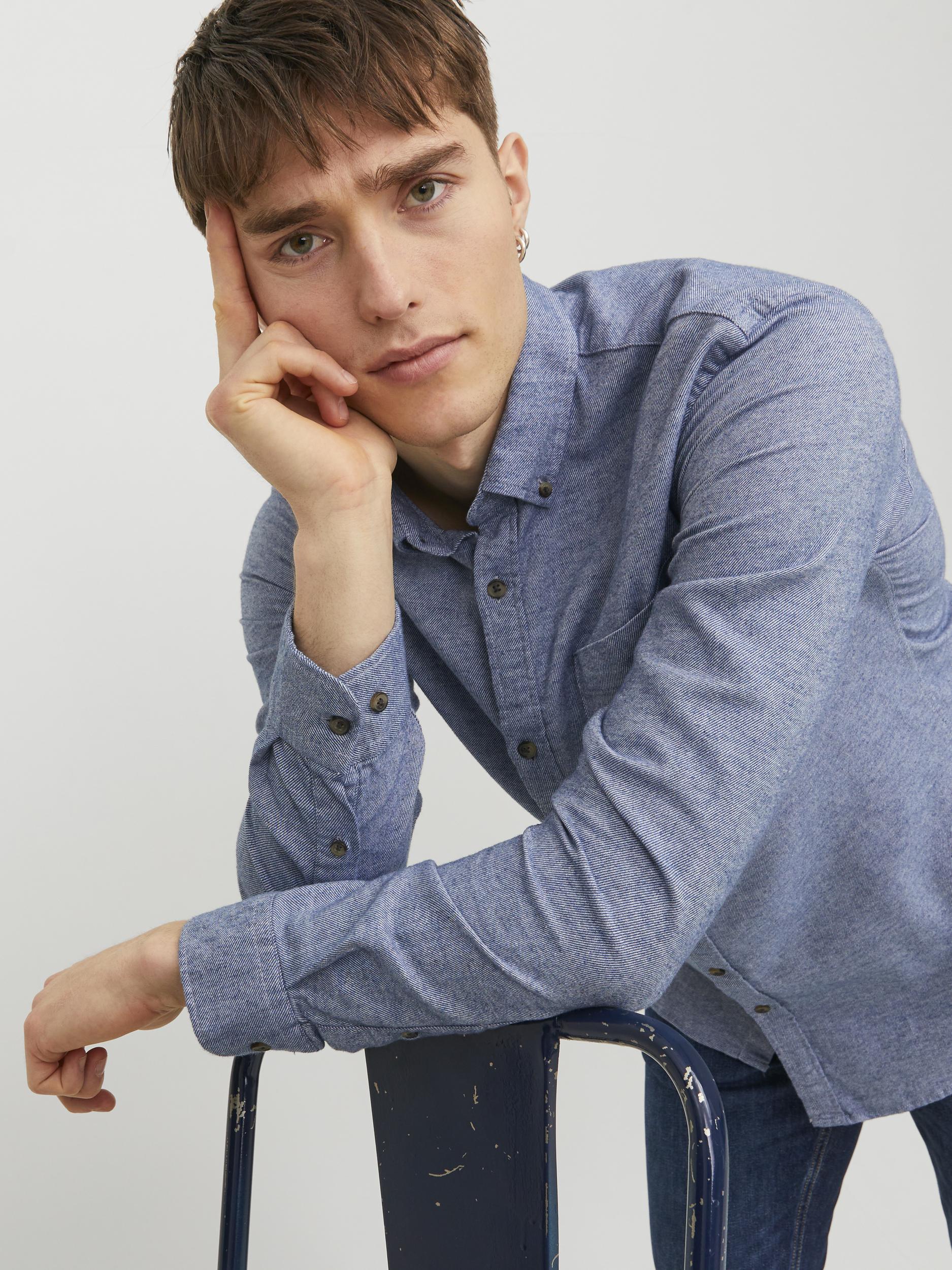 CLASSIC MELANGE SHIRT LS - BEST CLOTHES