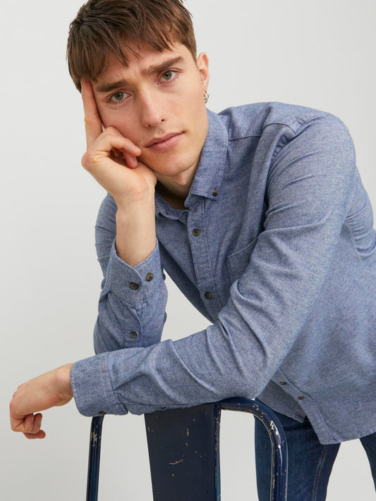 CLASSIC MELANGE SHIRT LS - BEST CLOTHES