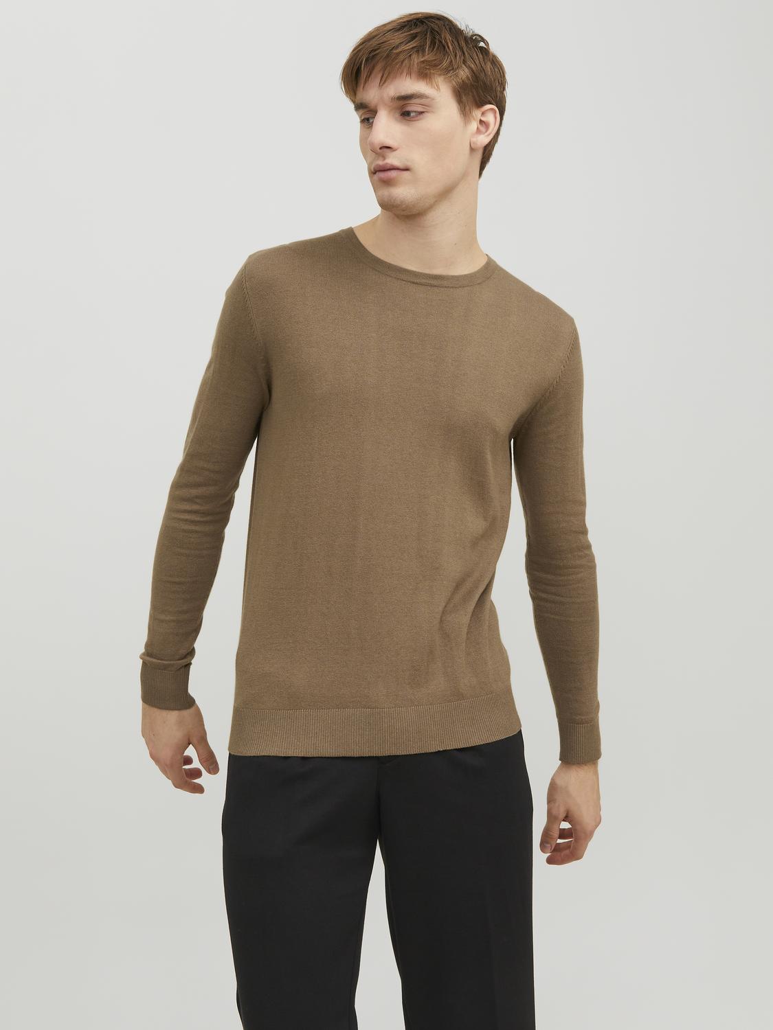 EMIL KNIT CREW NECK - STICKAT HERRTRÖJA - BEST CLOTHES
