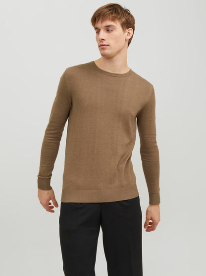 EMIL KNIT CREW NECK - STICKAT HERRTRÖJA - BEST CLOTHES
