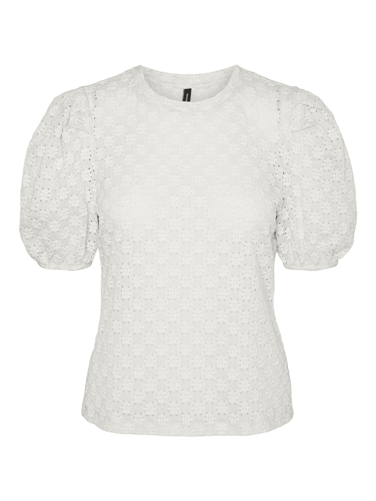 FLOWER SS PUFF SLEEVE TOP - BEST CLOTHES