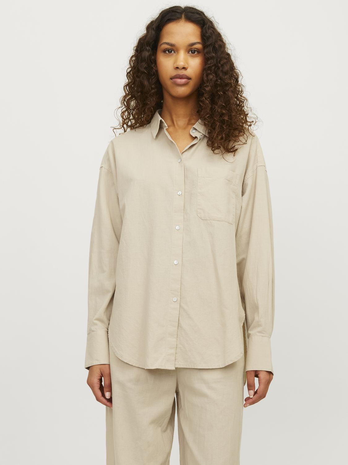 JAMIE LS LINEN BLEND SHIRT - BEST CLOTHES