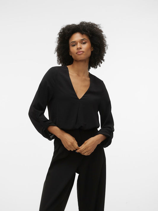 KAS LS V-NECK TOP - BEST CLOTHES