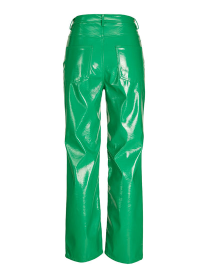 KENYA HW STRAIGHT FAUX LTH PANT - BEST CLOTHES