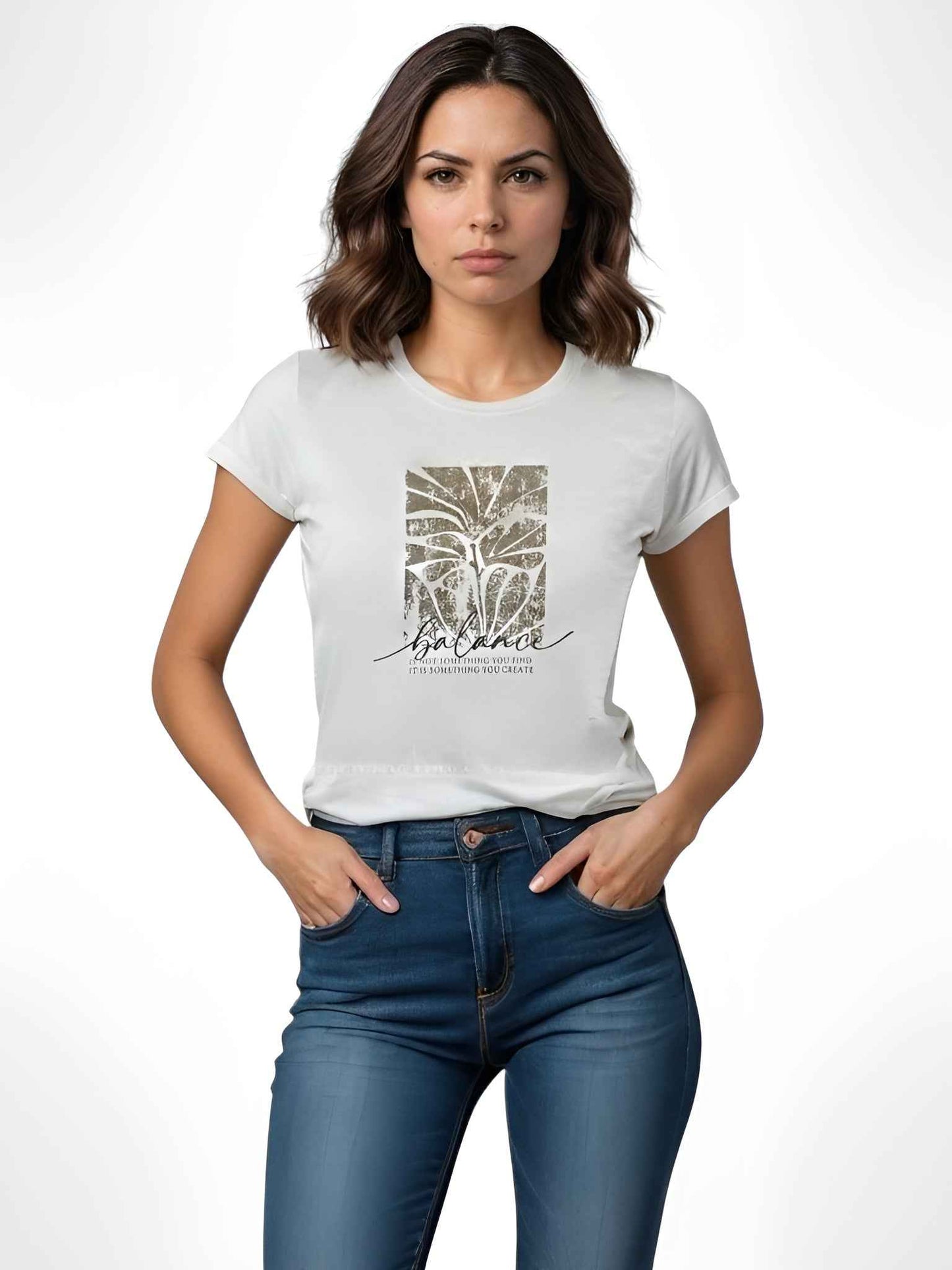 KIKA 4 SS TOP FOLIE PRINT - BEST CLOTHES