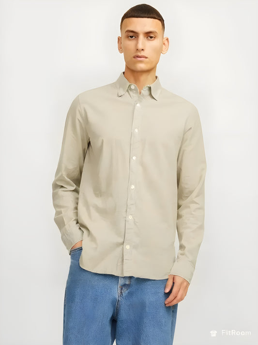 LINEN BLEND SHIRT LS - BEST CLOTHES