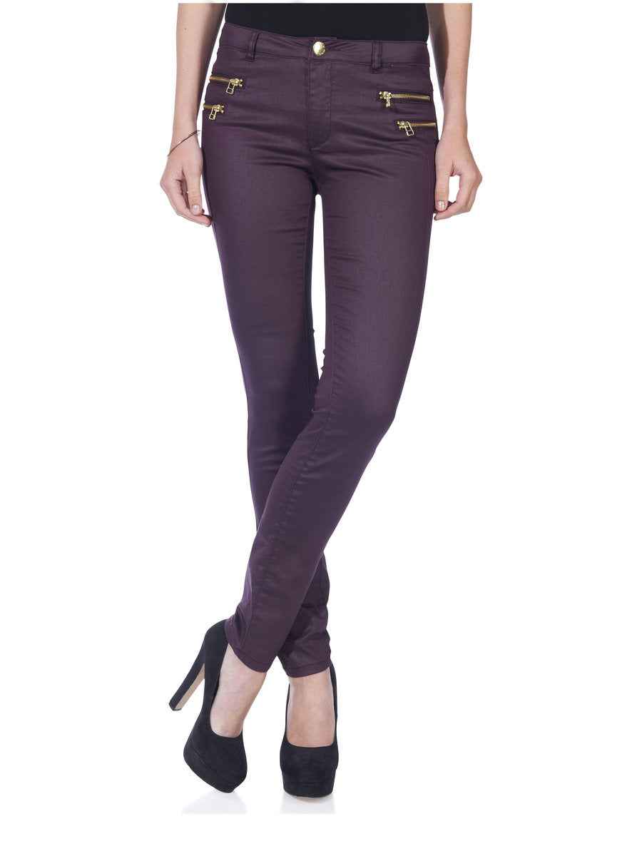OLIVIA ZIP COATED PANT - BEST CLOTHES