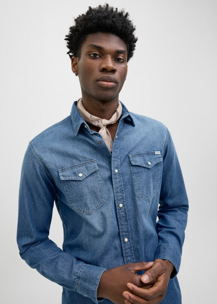 SHERIDAN DENIM SHIRT LS - BEST CLOTHES