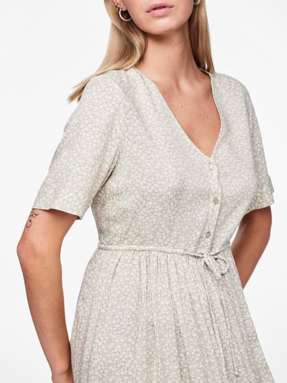 TALA SS STRING TIE MIDI DRESS - BEST CLOTHES