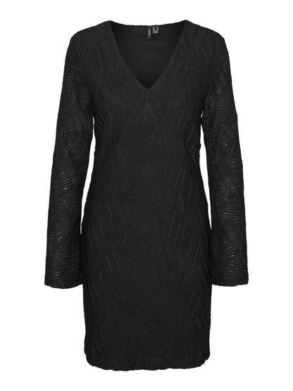 VIVA LS V-NECK DRESS - BEST CLOTHES