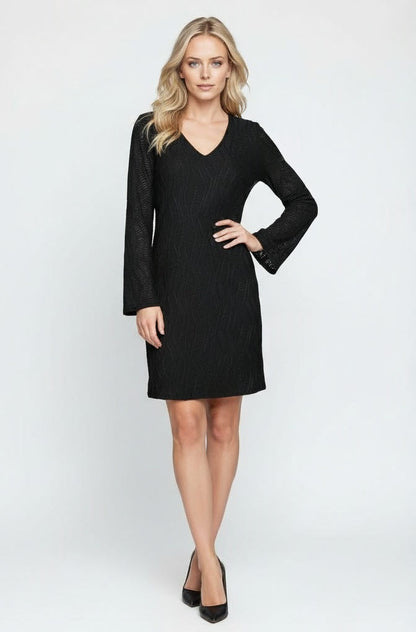 VIVA LS V-NECK DRESS - BEST CLOTHES